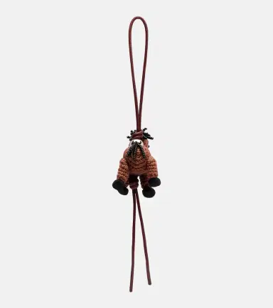 Loewe Horse beaded leather-trimmed wool bag charm | Thumbnail 3