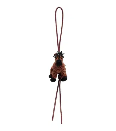 Loewe Horse beaded leather-trimmed wool bag charm | Thumbnail 1