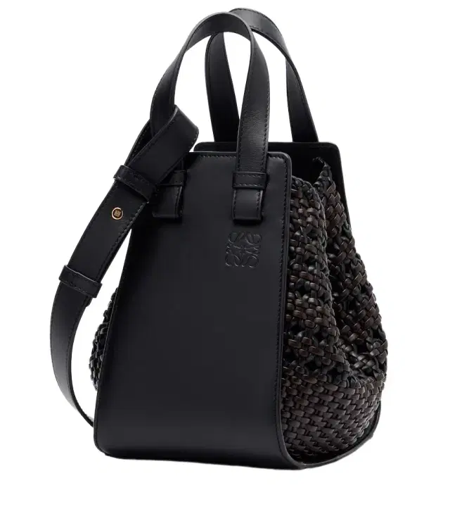 Hammock Small woven leather tote bag