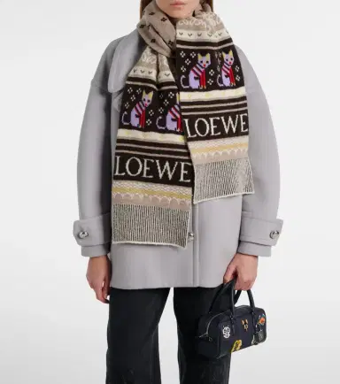 Loewe x Louis Wain Fair Isle wool-blend scarf | Thumbnail 4
