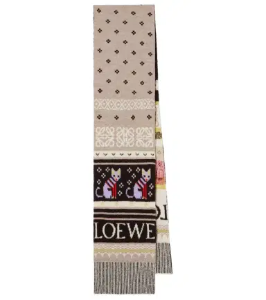 Loewe x Louis Wain Fair Isle wool-blend scarf | Thumbnail 1