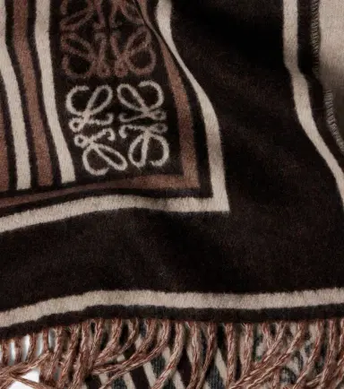 Loewe Anagram wool and cashmere jacquard scarf | Thumbnail 2 Loewe Anagram wool and cashmere jacquard scarf | Thumbnail 2