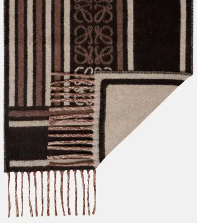 Loewe Anagram wool and cashmere jacquard scarf | Thumbnail 3 Loewe Anagram wool and cashmere jacquard scarf | Thumbnail 3