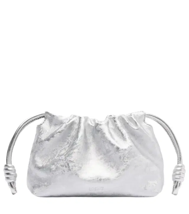 Flamenco Mini metallic leather clutch