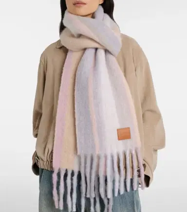 Loewe Striped alpaca and wool-blend scarf | Thumbnail 4