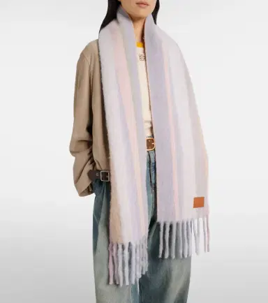Loewe Striped alpaca and wool-blend scarf | Thumbnail 5