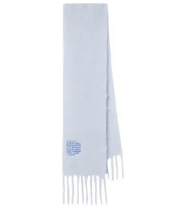 Loewe Embroidered mohair and wool-blend scarf | Thumbnail 1