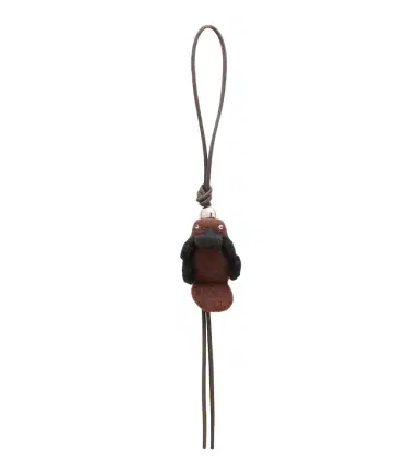 Loewe Leather-trimmed wool bag charm | Thumbnail 1 Loewe Leather-trimmed wool bag charm | Thumbnail 1