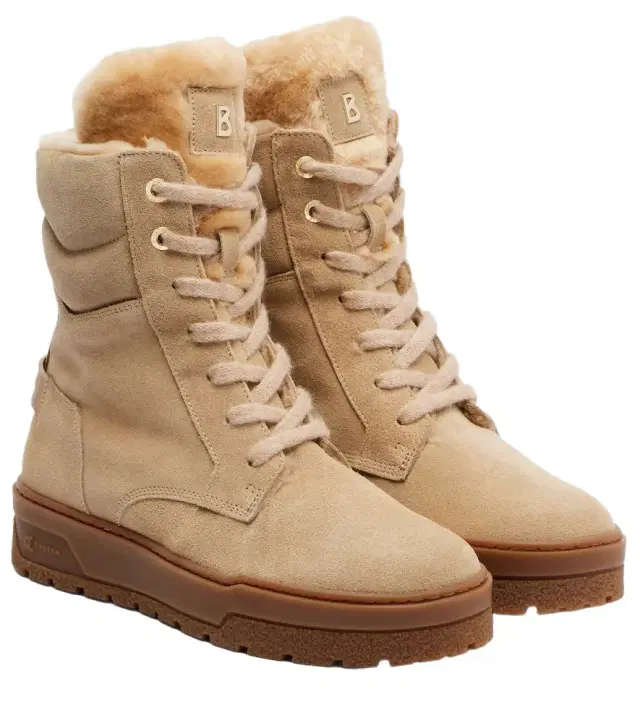 Bogner Calgary shearling-lined suede lace-up boots
