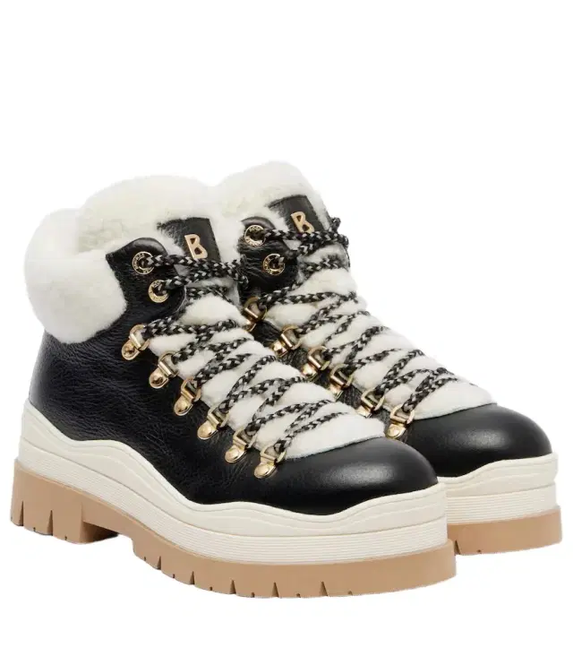 Bogner Arosa shearling-lined leather lace-up boots
