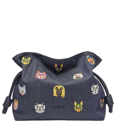 Loewe x Louis Wain Flamenco Cats Medium canvas clutch | Thumbnail 1 Loewe x Louis Wain Flamenco Cats Medium canvas clutch | Thumbnail 1