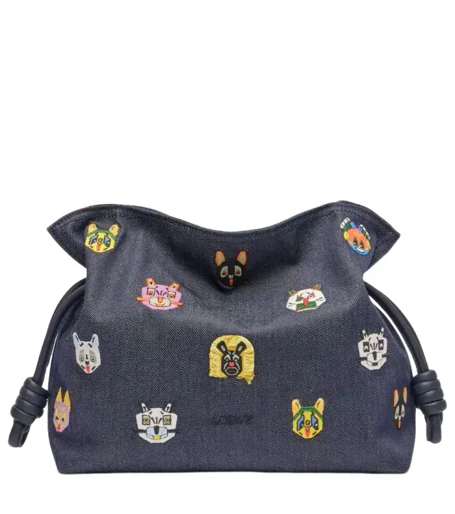Loewe x Louis Wain Flamenco Cats Medium canvas clutch