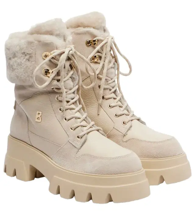 Bogner Sapporo suede and leather combat boots