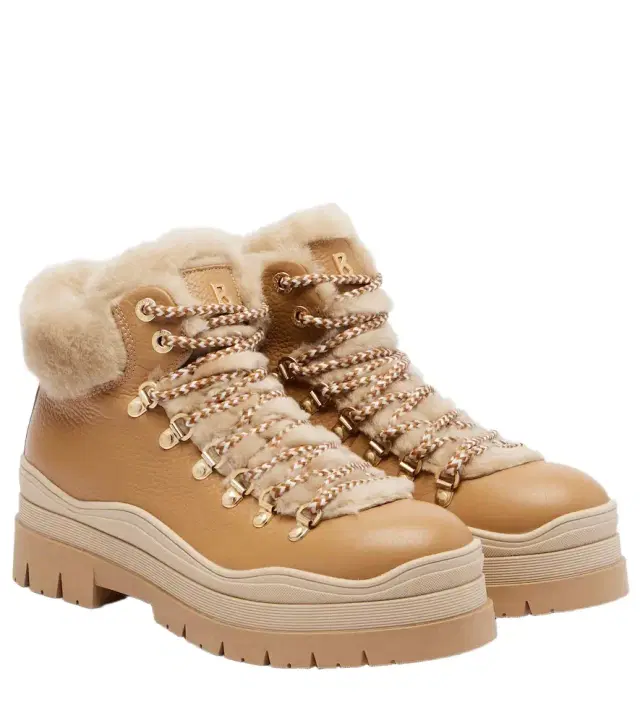 Bogner Arosa leather and shearling ankle boots