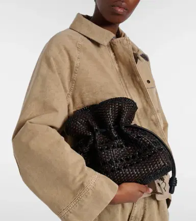 Loewe Flamenco Medium woven leather clutch | Thumbnail 5