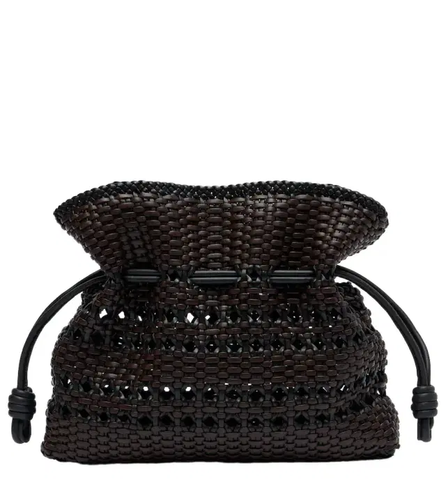 Loewe Flamenco Medium woven leather clutch