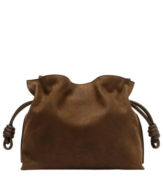 Loewe Flamenco Medium suede clutch