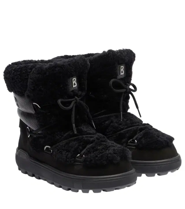 Bogner Chamonix shearling-trimmed suede snow boots