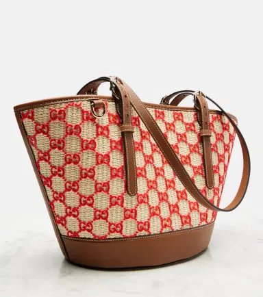 Gucci GG Small raffia-effect tote bag | Thumbnail 2