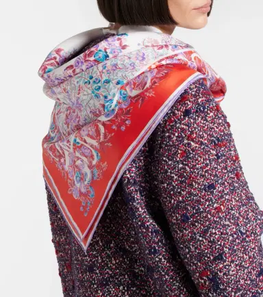 Gucci Printed silk twill scarf | Thumbnail 4