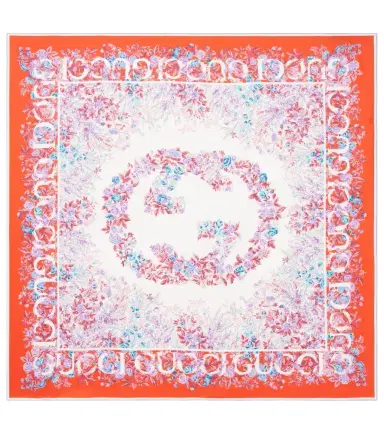 Gucci Printed silk twill scarf | Thumbnail 1