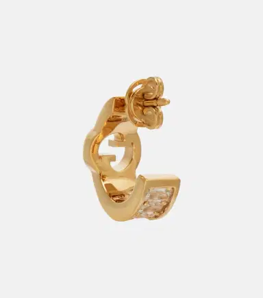 Gucci Blondie embellished hoop earrings | Thumbnail 3