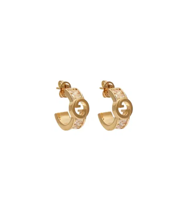 Gucci Blondie embellished hoop earrings