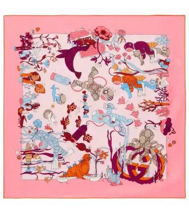 Gucci Printed silk twill scarf | Thumbnail 1
