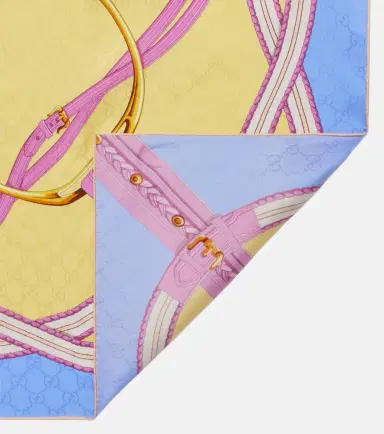 Gucci GG Horsebit silk jacquard scarf | Thumbnail 2