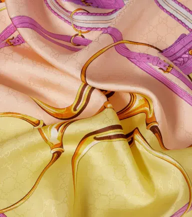 Gucci GG Horsebit silk jacquard scarf | Thumbnail 3