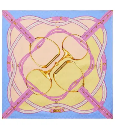 Gucci GG Horsebit silk jacquard scarf | Thumbnail 1