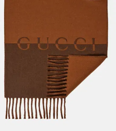 Gucci Logo wool and cashmere scarf | Thumbnail 3