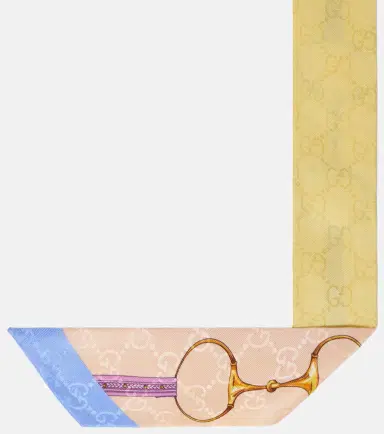 Gucci GG Horsebit silk twill scarf | Thumbnail 3