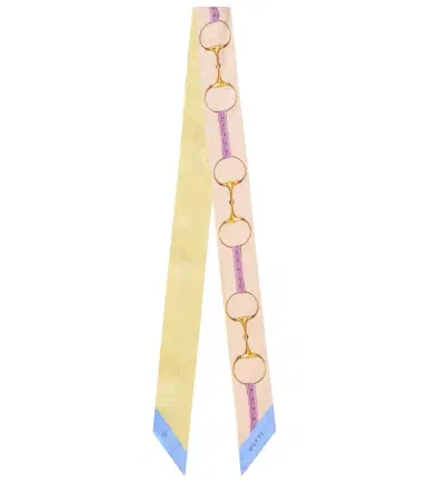 Gucci GG Horsebit silk twill scarf | Thumbnail 1