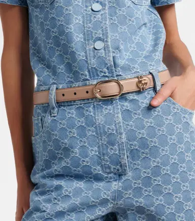 Gucci Double G leather belt | Thumbnail 3