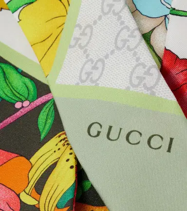 Gucci Flora twill silk scarf | Thumbnail 3