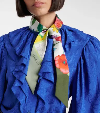 Gucci Flora twill silk scarf | Thumbnail 5