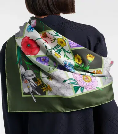 Gucci Printed silk twill scarf | Thumbnail 5