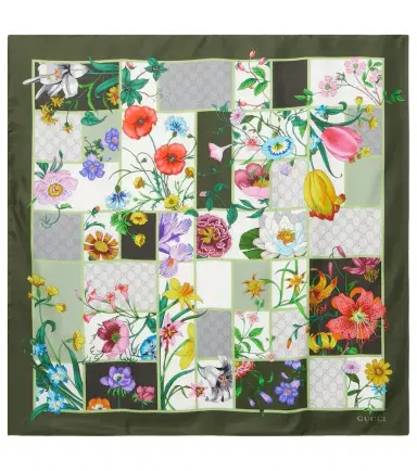 Gucci Printed silk twill scarf | Thumbnail 1