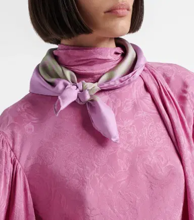 Gucci GG silk twill scarf | Thumbnail 4