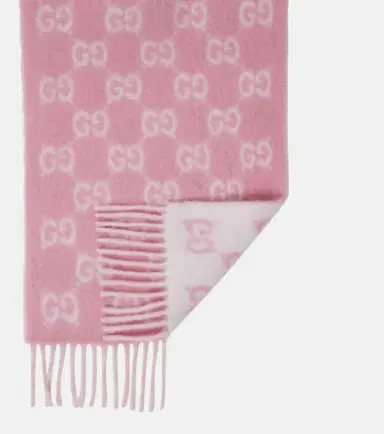 Gucci GG alpaca and wool-blend scarf | Thumbnail 2