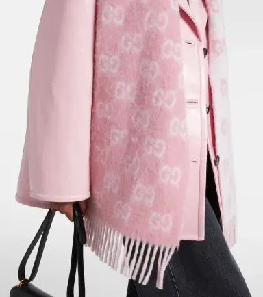 Gucci GG alpaca and wool-blend scarf | Thumbnail 4