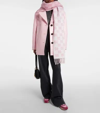 Gucci GG alpaca and wool-blend scarf | Thumbnail 5