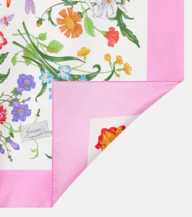 Gucci Flora silk twill scarf | Thumbnail 3