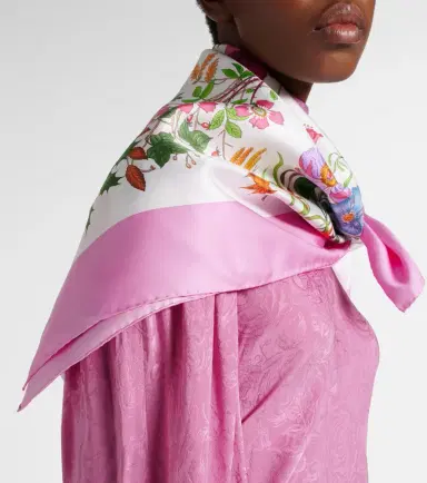 Gucci Flora silk twill scarf | Thumbnail 4