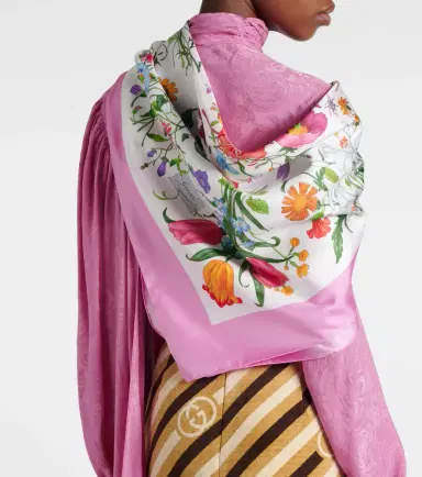 Gucci Flora silk twill scarf | Thumbnail 5