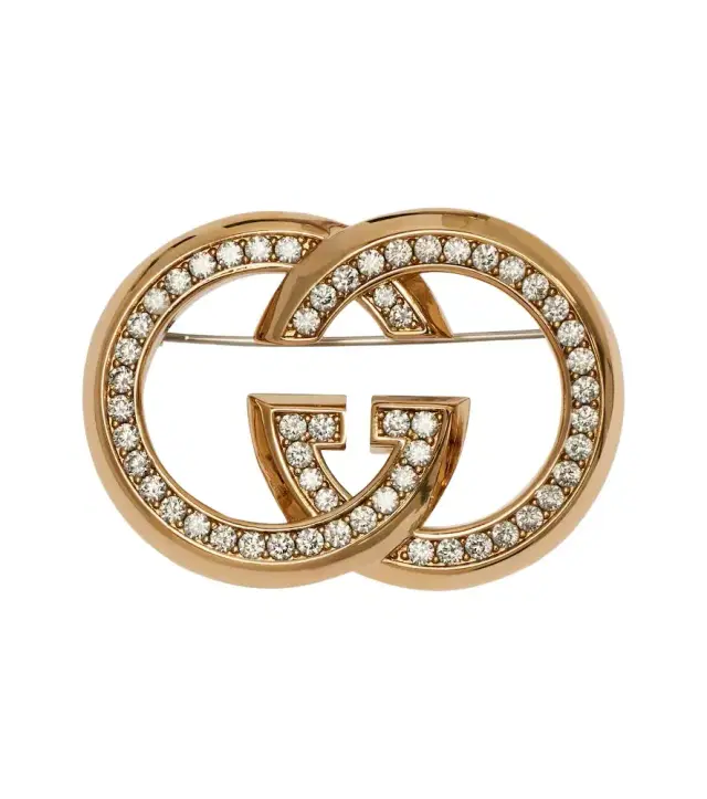 Gucci Interlocking G embellished brooch