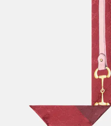 Gucci Horsebit silk twill scarf | Thumbnail 3