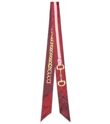Gucci Horsebit silk twill scarf | Thumbnail 1
