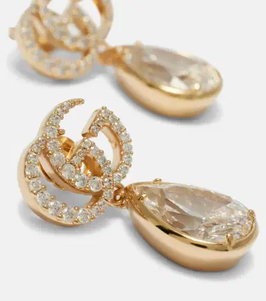 Gucci GG Marmont crystal-embellished drop earrings | Thumbnail 2